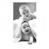 Blokker The Beachtowel Baby Strandlaken - 100% Katoen Velours - 75x150 Cm - Grey
