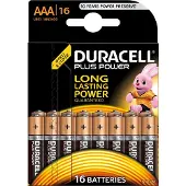 Duracell AAA plus power alkaline batterijen 16 stuks