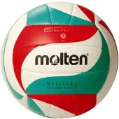 Molten Trainingsvolleybal 5m2000 Wit/rood/groen Maat 5