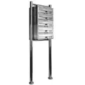 Brulo Brievenbus - 5 Woonadressen - RVS - 1x5