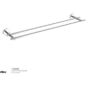 Clou Flat Handdoekrek dubbel Chroom