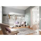 Komar Fotobehang White Horses - Afmeting 368 x 254 cm (set)