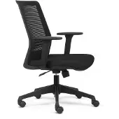 Euroseats Evora Bureaustoel Basis mechanisme Stof In hoogte verstelbare armleuning In hoogte verstelbare zitting Zwart 80 kg 660 x 690 x 1.060 mm