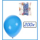Themaparty Blauwe ballonnen 200 stuks