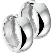 Trendjuwelier huiscollectie Klapcreolen Bol Zilver Gerhodineerd Glanzend