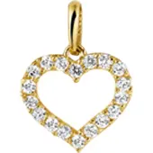 Trendjuwelier huiscollectie Hanger Geelgoud Hart Zirkonia