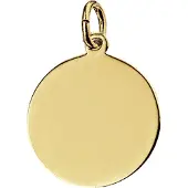 Trendjuwelier huiscollectie 4007714 Gouden graveerplaat rond