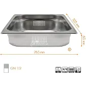 Hendi GN 1/2 geperforeerde container - hoogte 65 mm - 802434