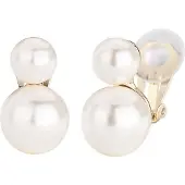 Traveller pareloorclip - met 8 en 12mm Swarovski Crystal parels - #113120