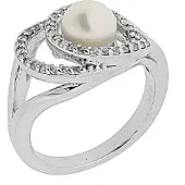 Orphelia Silver 925 Zr-3881;50 Ring Shell Pearl Zirconium