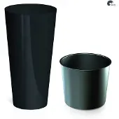 Prosperplast Bloempot Buiten Hoog Rond Tubus Slim Shine 40cm ANTRACIET Prosperplast