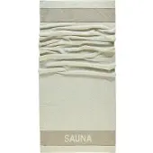 Cawö Saunalaken, »Sauna Line«, met sauna-opschrift
