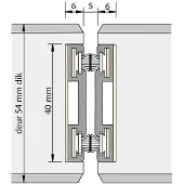 Alprokon Pendeldeurnaald 401 Brandwerend - 2400mm - Deurdikte 54mm - Voor 1 deur
