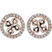 Orphelia Oorbel Zirconium Rose Sterling Zilver 925