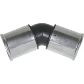 HENCO INDUSTRIES NV persfitting met 2 aansluiting 27PK, kunststof, bocht