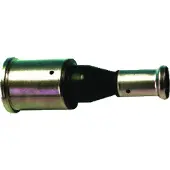 Henco persfitting met 2 aansluiting 16PK, kunststof, centrisch verloop
