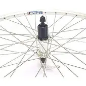 Roland achterwiel 28 uitval cass 8/9v zac19 zilver rvs spk