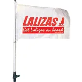 Lalizas Plug In Pole Flag Rood,Wit 100 cm