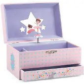 Djeco Sieradendoos m. Muziek - 18x10x13 cm - Ballerina - - OneSize - Sieradendoos