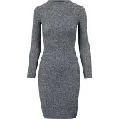 Urban Classics Jurk donkergrijs / wit