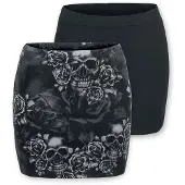 Black premium by emp Minirok - The Double Life - S tot 3XL - voor Vrouwen - zwart-grijs - Maat XL