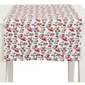 Clayre & Eef tafelloper 50x140 - wit, groen, rood, blauw - katoen, 100% katoen