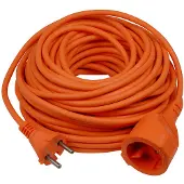 Q-Link Verlengsnoer 20m H05VV-F2G1,0 Oranje