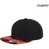 Flexfit Pet 'Checked Flanell Peak' rood / zwart