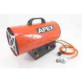 Apex Gaskachel 30KW Reduceer met Slang