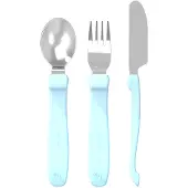 Twistshake Twist shake Roestvrij staalbestek pastel l blauw