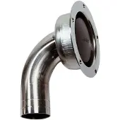 VETUS Airbleeding Nipple Round Angled Ss Zilver 38 mm