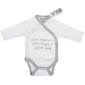 Vib Romper - 50%Mama 50% papa 100% Ik WIT