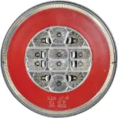 Carpoint LED Achterlicht – 12 & 24 Volt - 3 Functies - Remlicht, richtingaanwijzer & achterlicht – Schroefbevestiging & voor gemonteerde aansluitdraden - Diameter 140mm