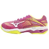 Mizuno Wave Exceed Tour 3CC paars geel tennisschoenen dames. Maat: 40