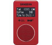 Sangean DPR-34, draagbare radio, oplaadbaar, DAB+, rood