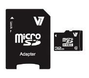 V7 VAMSDH32GCL10R-2E - Flashgeheugenkaart ( Adapter voor microSDHC naar SD inbegrepen )