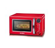 Severin MW7893 Retro Microwave with grill 700W red/chrome