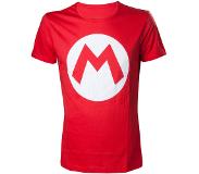 Nordic Game Supply Nintendo - T-Shirt Men Mario with Logo, Red - L