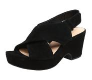 Clarks Sandalettes Clarks Women Maritsa Lara Black Suede-Schoenmaat 39