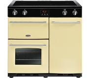 Belling Farmhouse 90Ei Range cooker Zone van inductiekookplaat Crème