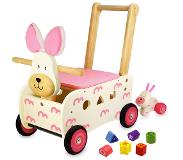 I'm Toy loop/duwwagen konijn - roze