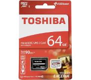 Toshiba Micro SD EXERIA 64GB RED CLASS 10