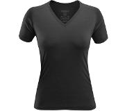 Devold Dames Breeze V-Neck T-shirt (Maat XS, zwart)