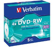 Verbatim DVD-RW Matt Silver 4x 4,7 GB 1 stuk(s)