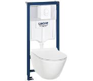 Ben Segno Compact Free Flush Xtra Glaze met Rapid SL inbouwreservoir en wit bedieningspaneel