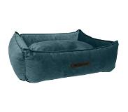 Wooff Mand Cocoon Velours Petrol - Hondenmand