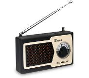 Ricatech PR22BK, compact retro radio, FM AM, zwart