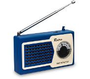 Ricatech PR22BE, compact retro radio, FM AM, blauw