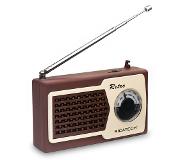 Ricatech PR22BN, compact retro radio, FM AM, bruin