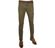 Dstrezzed Chino Presley Chino Pants With Belt Stretch Twill Olijf Heren | Maat 33/34